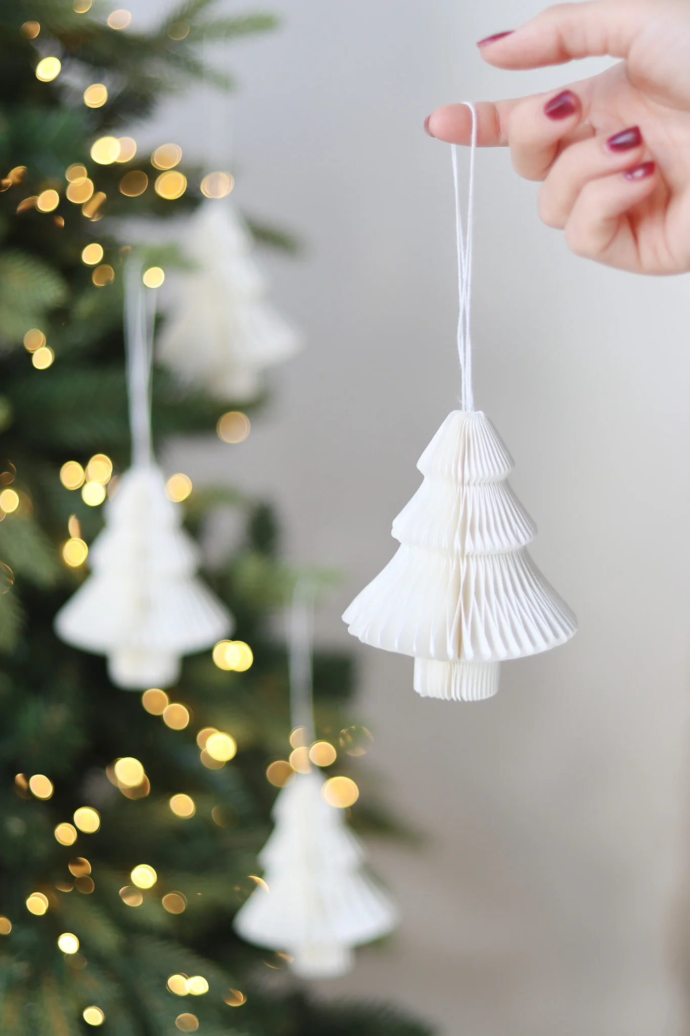 Set 4 Paper Tree Decorations