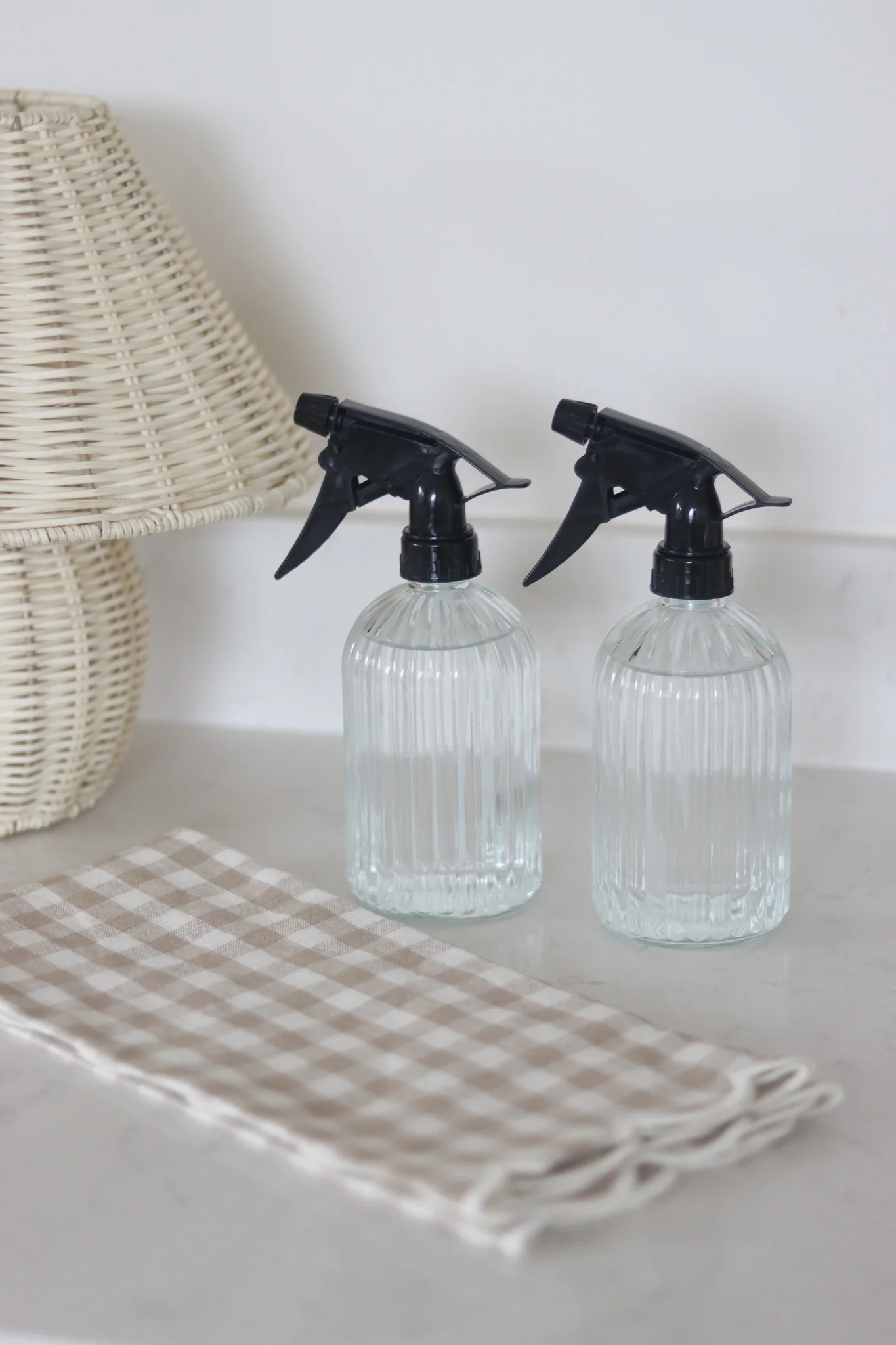 Set of 2 Fluted Glass Spray Bottles - Image 2