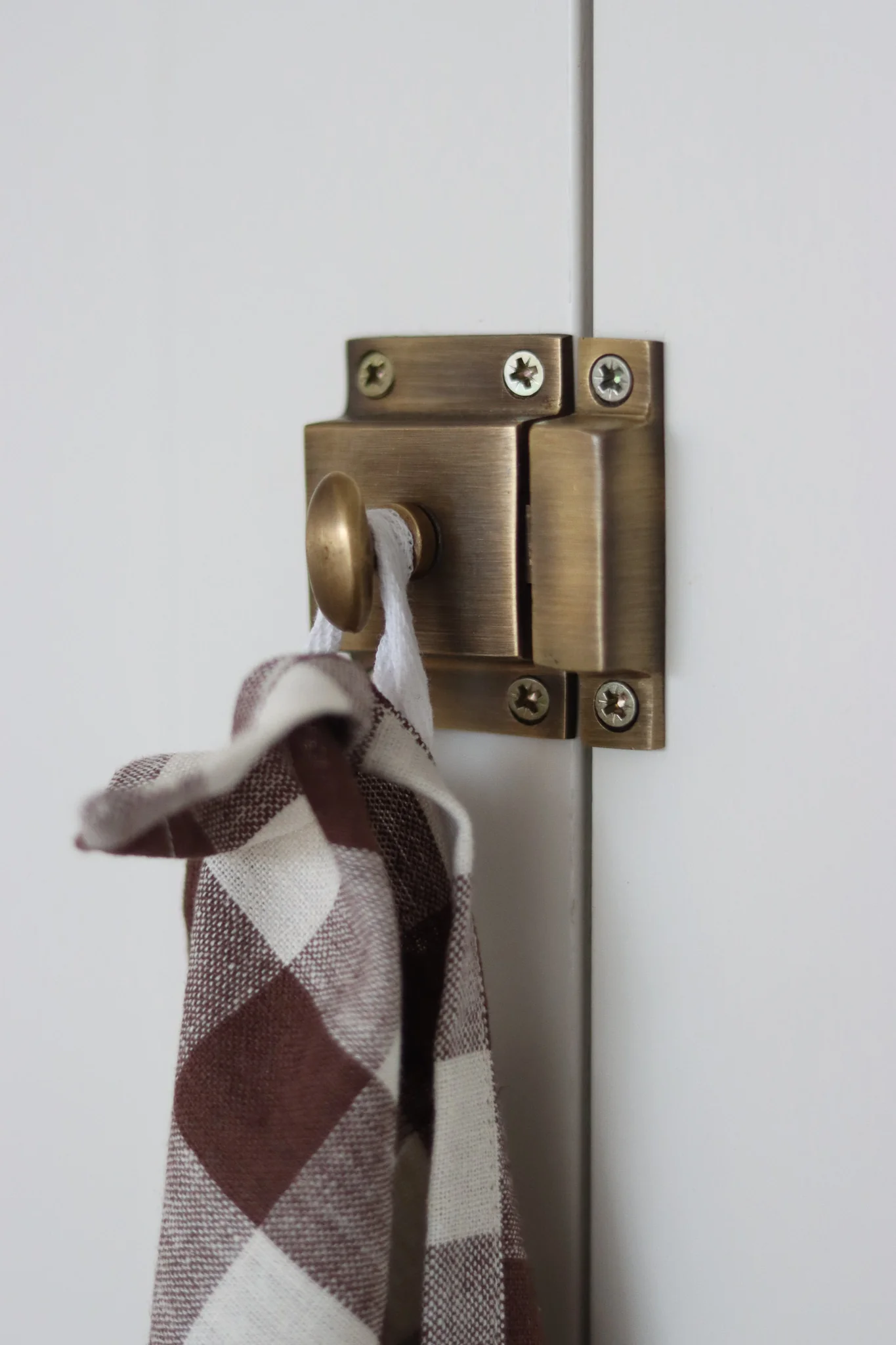 Set of 2 Gingham Brown Tea Towels - Image 5