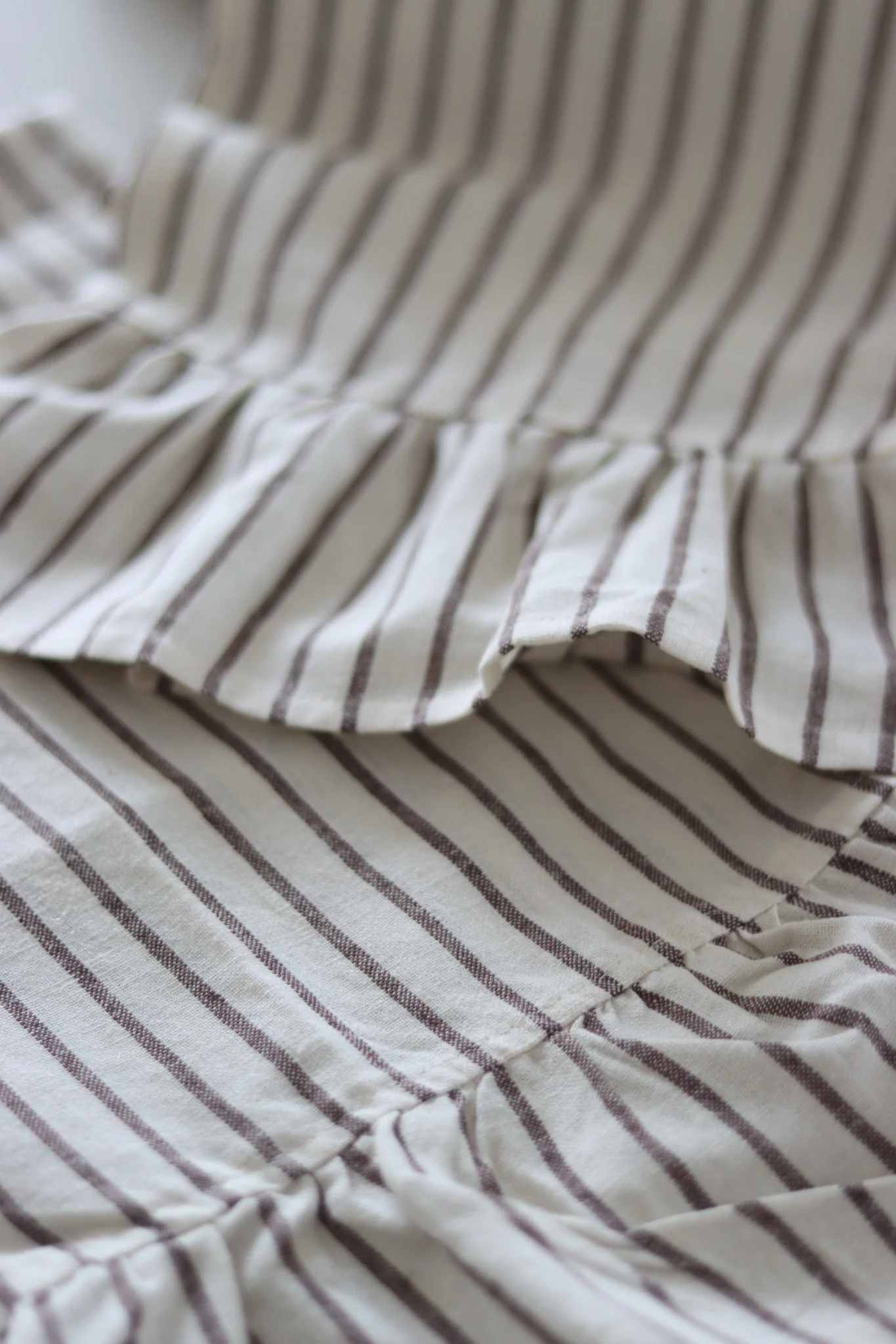 Set of 2 Pinstripe Brown Tea Towels - Image 4