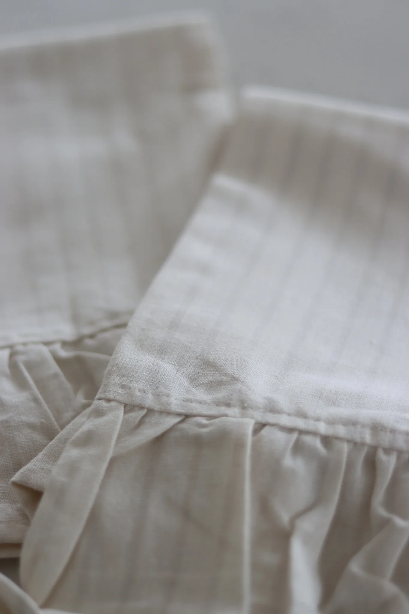 Set of 2 Pinstripe Light Grey Tea Towels