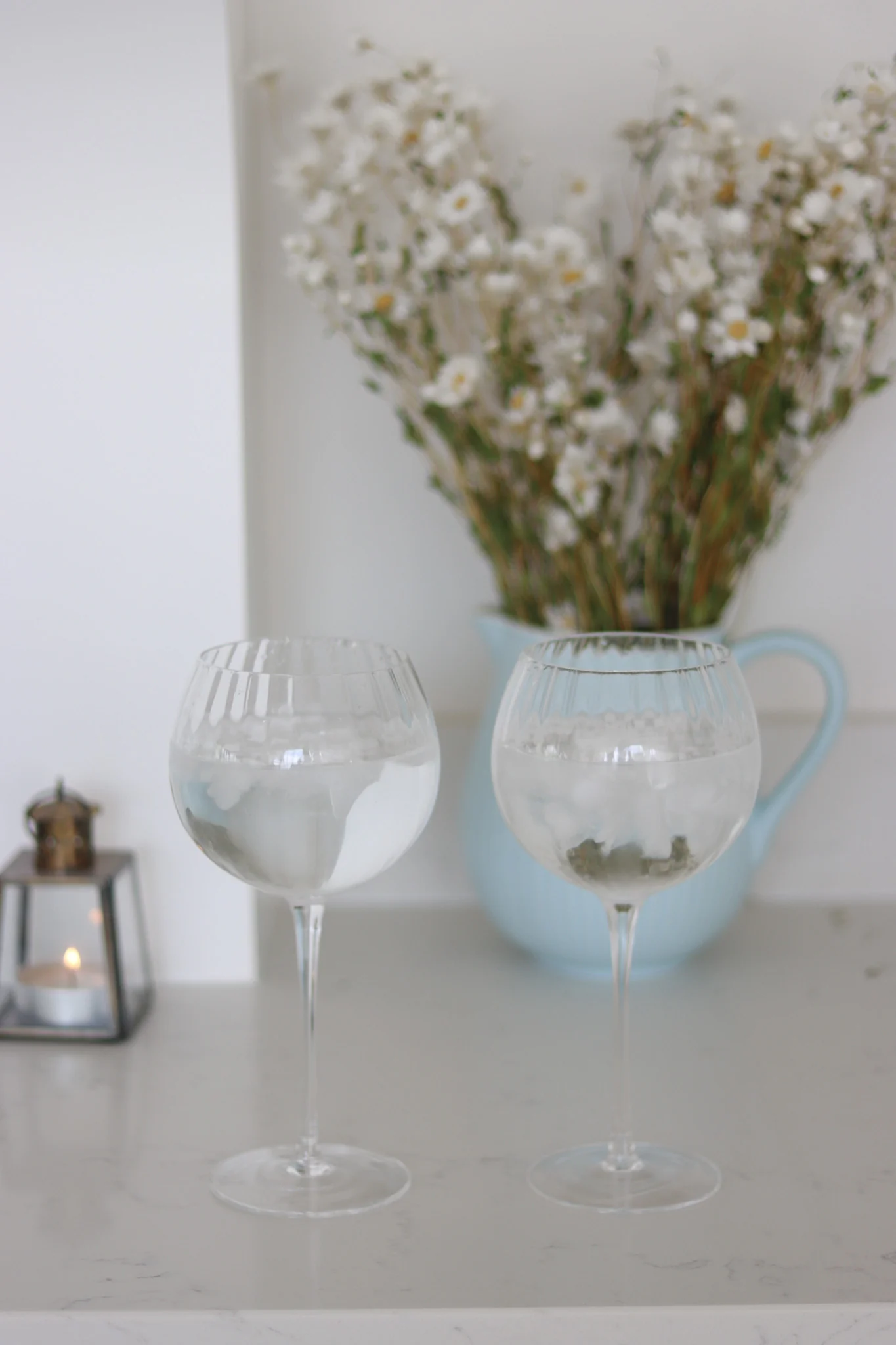 Set of 2 Round Gin Glasses - Ribbed