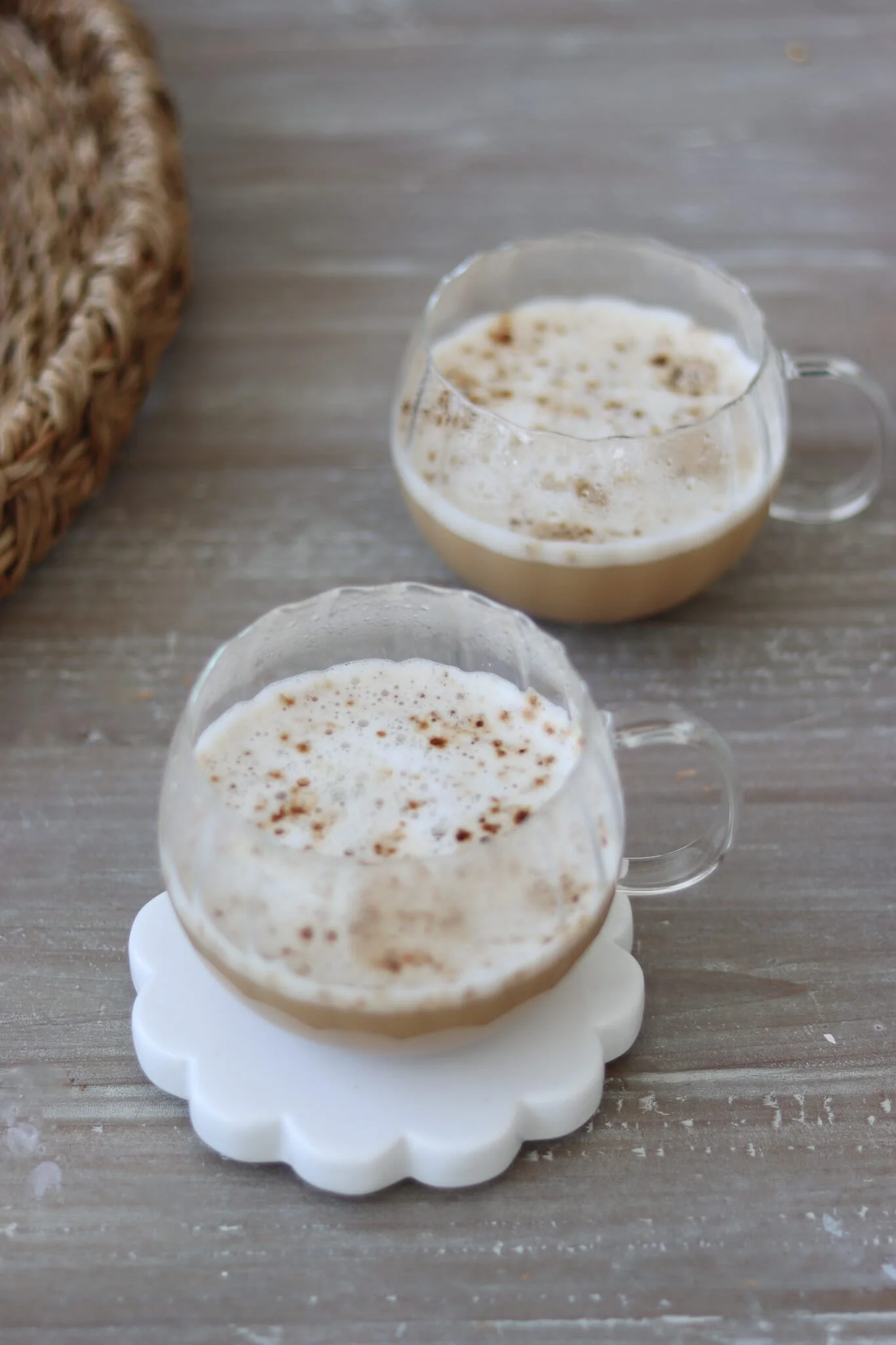 Glass Mugs Set - 2 Piece - Round Rippled - Image 4