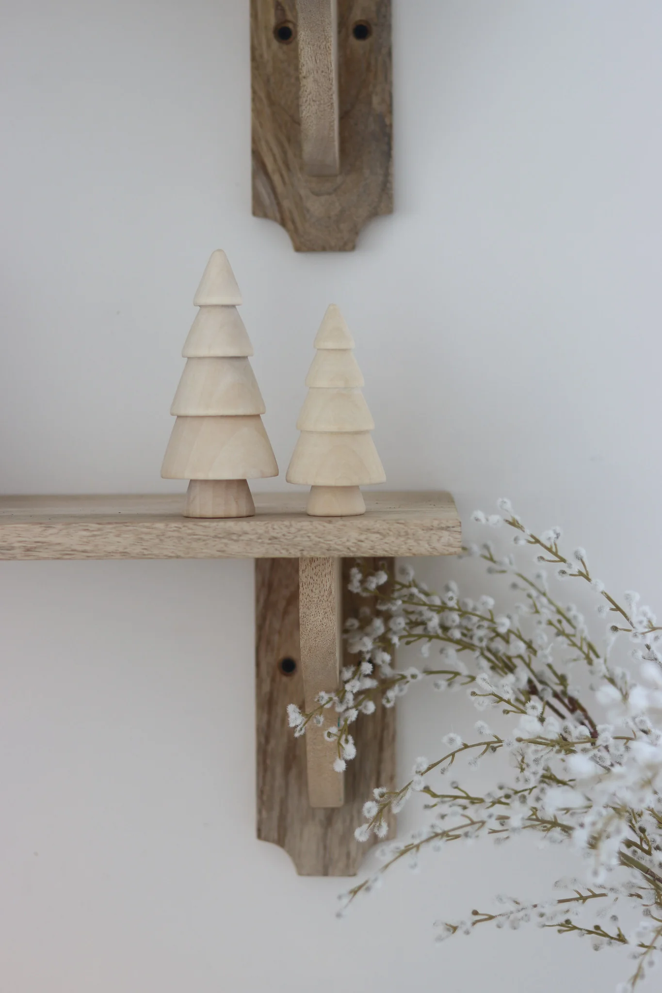 Set of 2 Wooden Christmas Trees