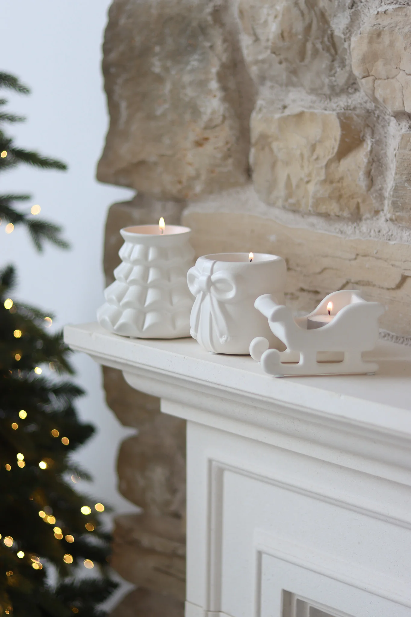 Set of 3 Christmas Tealight Holders