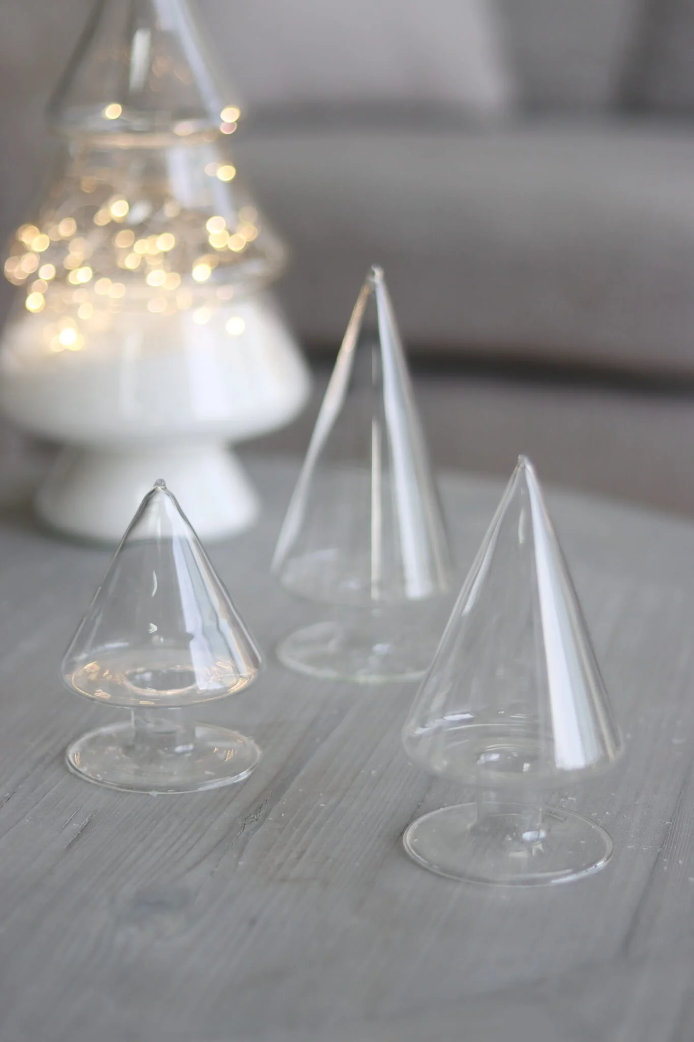 Set Of 3 Glass Christmas Trees - Image 2