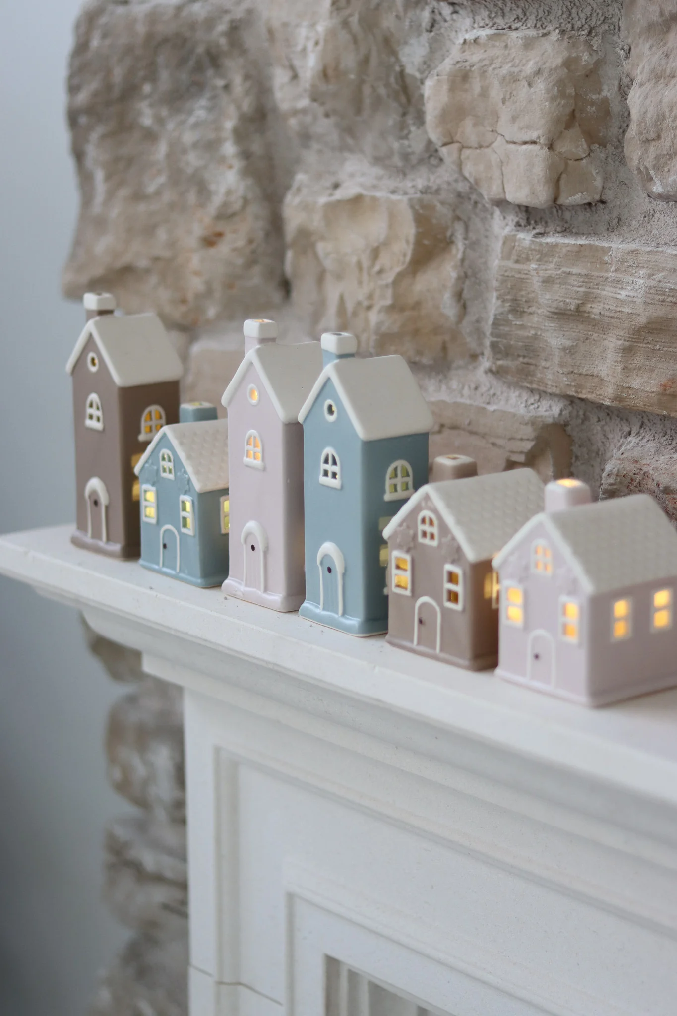Set of 3 Matt Colour LED Houses – Large - Image 2