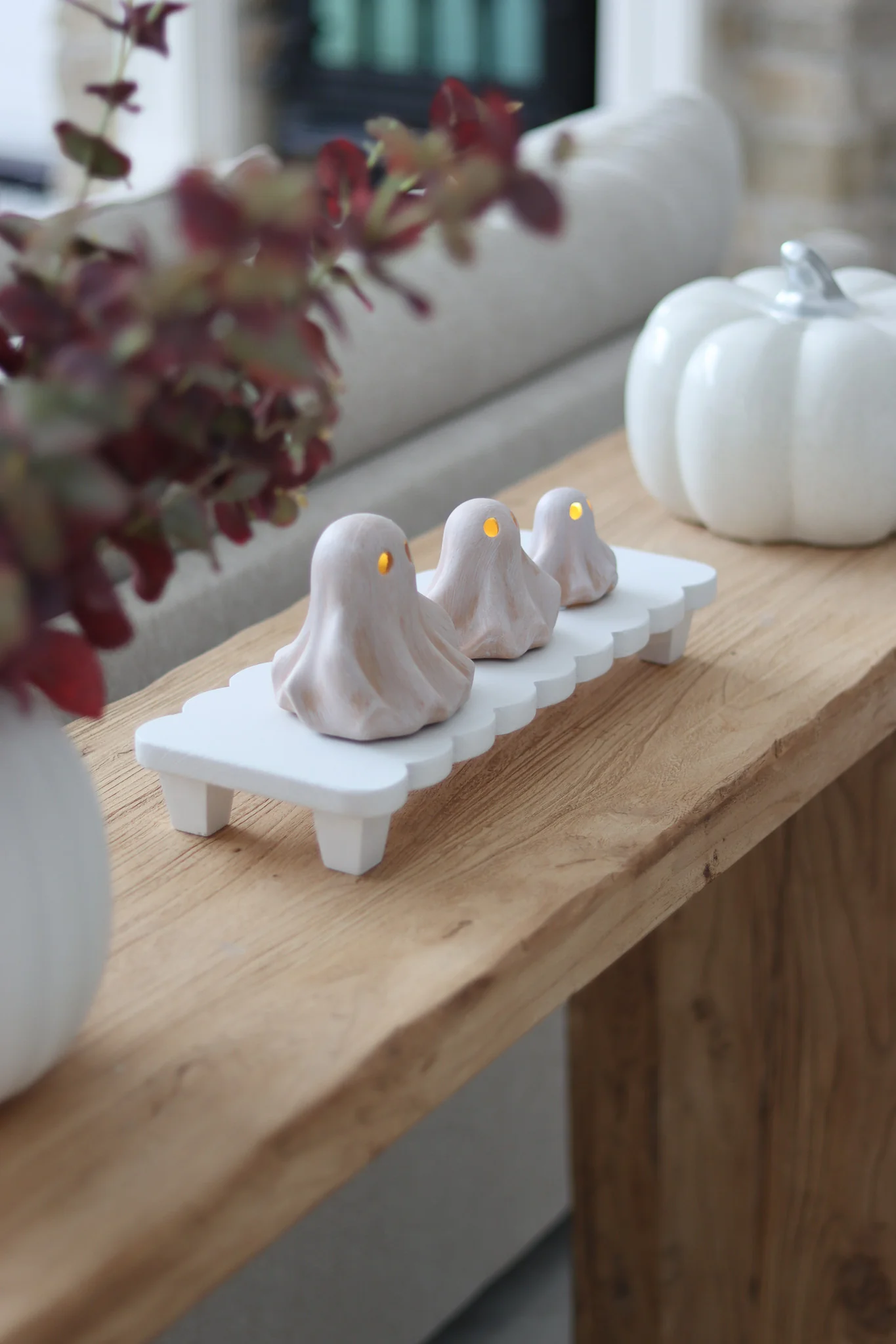 Set of 3 Terracotta LED Ghosts - Image 7
