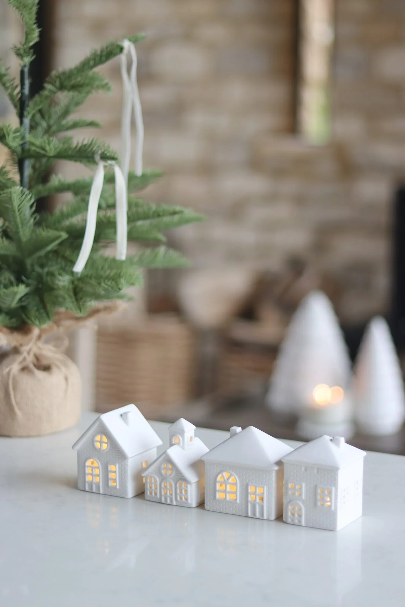 Set Of 4 Mini Winter LED Houses - Image 2