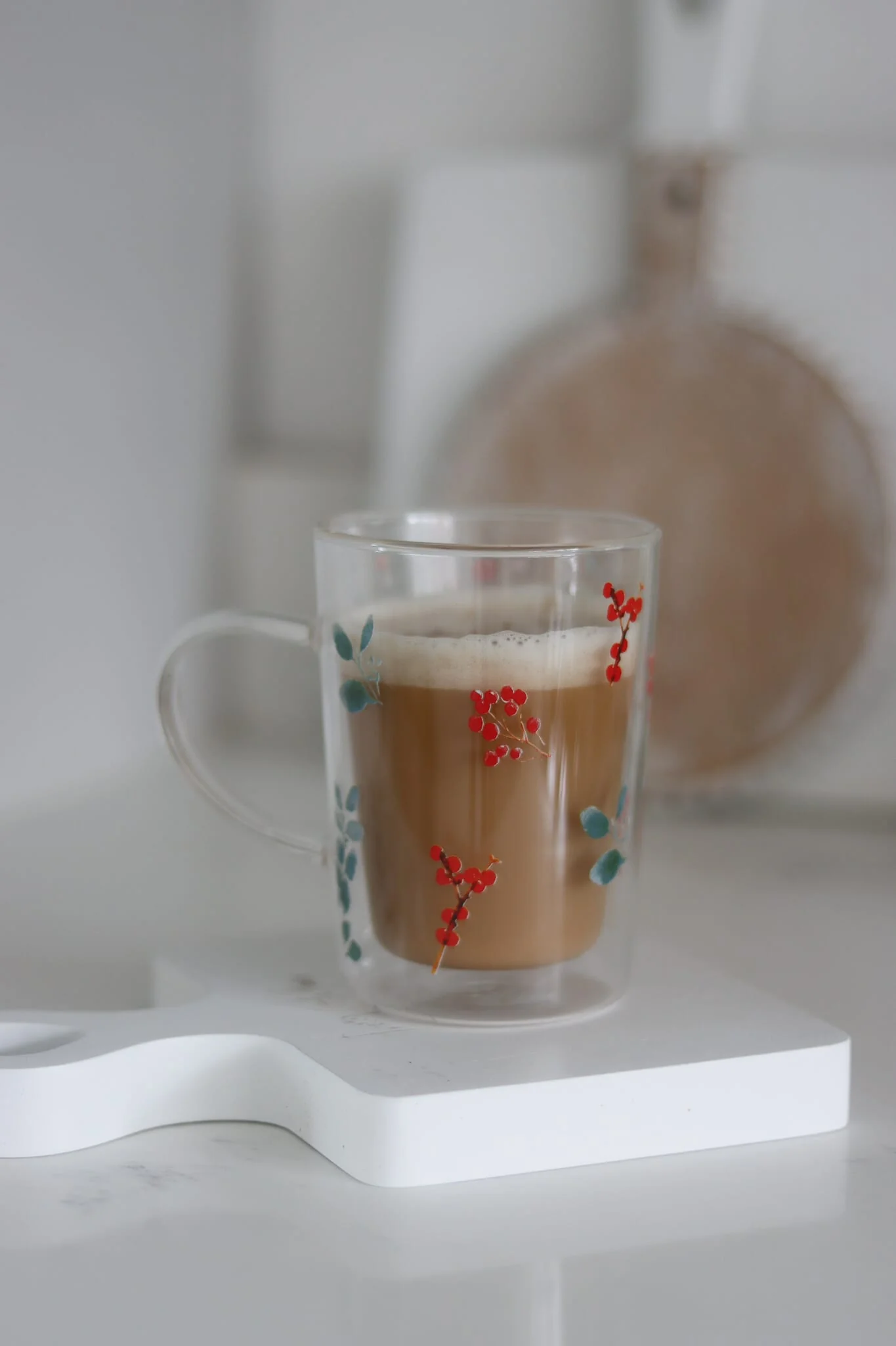 Double wall Christmas Mug - Winter Flower - Image 3