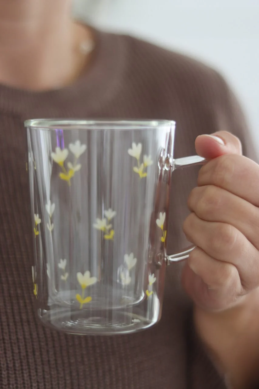 Slim Double Walled Glass Mug - Early Autumn - Image 2