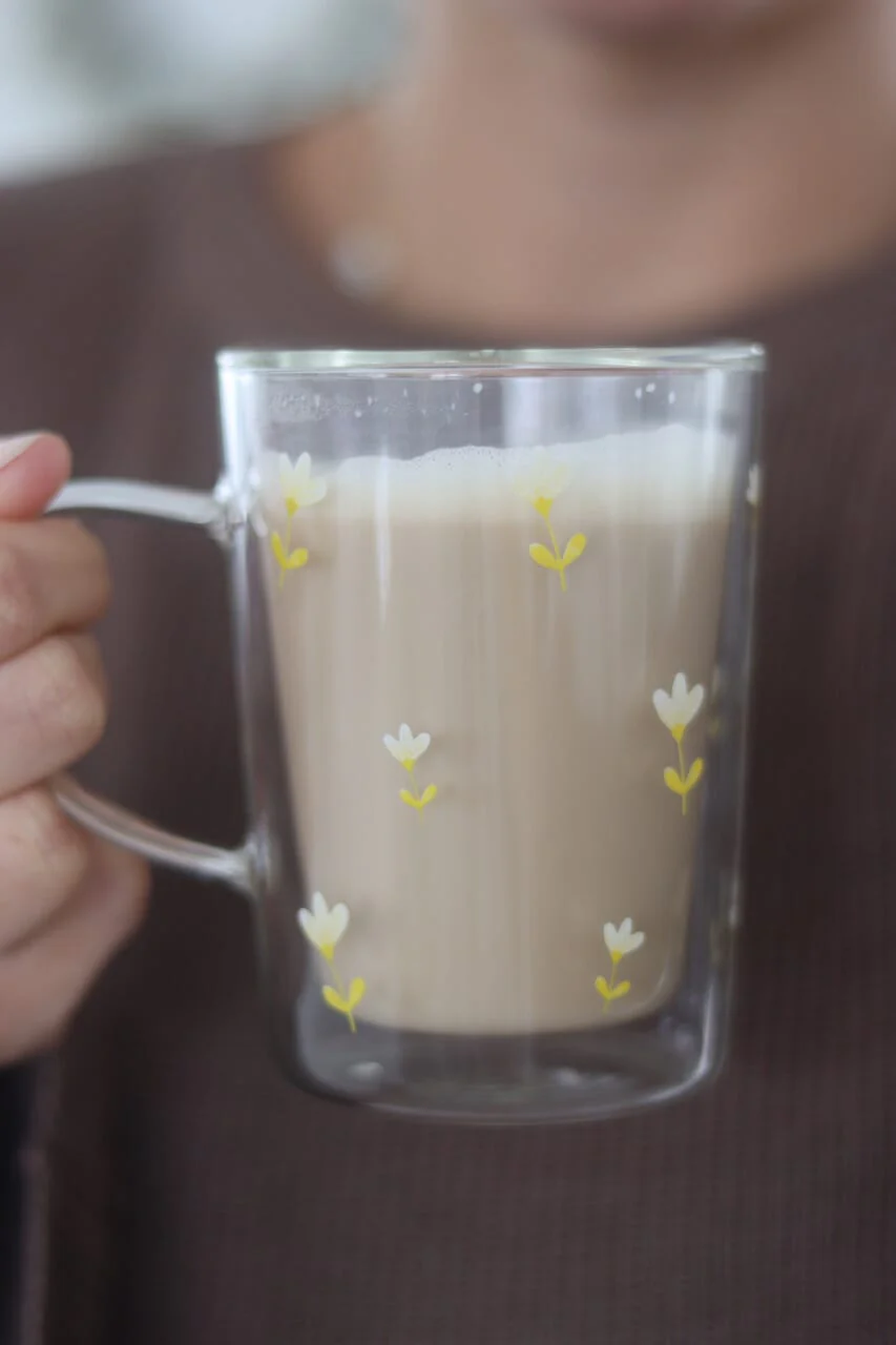 Slim Double Walled Glass Mug - Early Autumn - Image 3