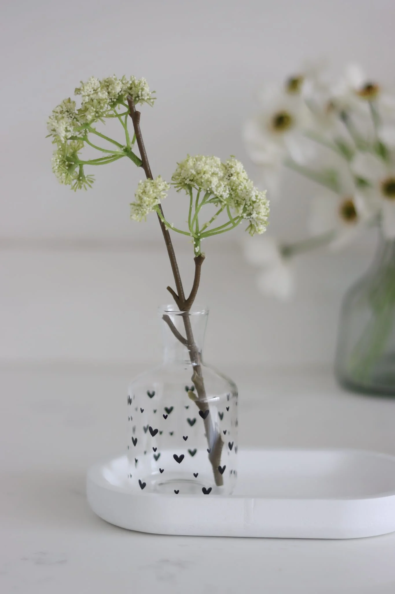 Glass Candle Holder - Small Multi Heart Black - Image 3
