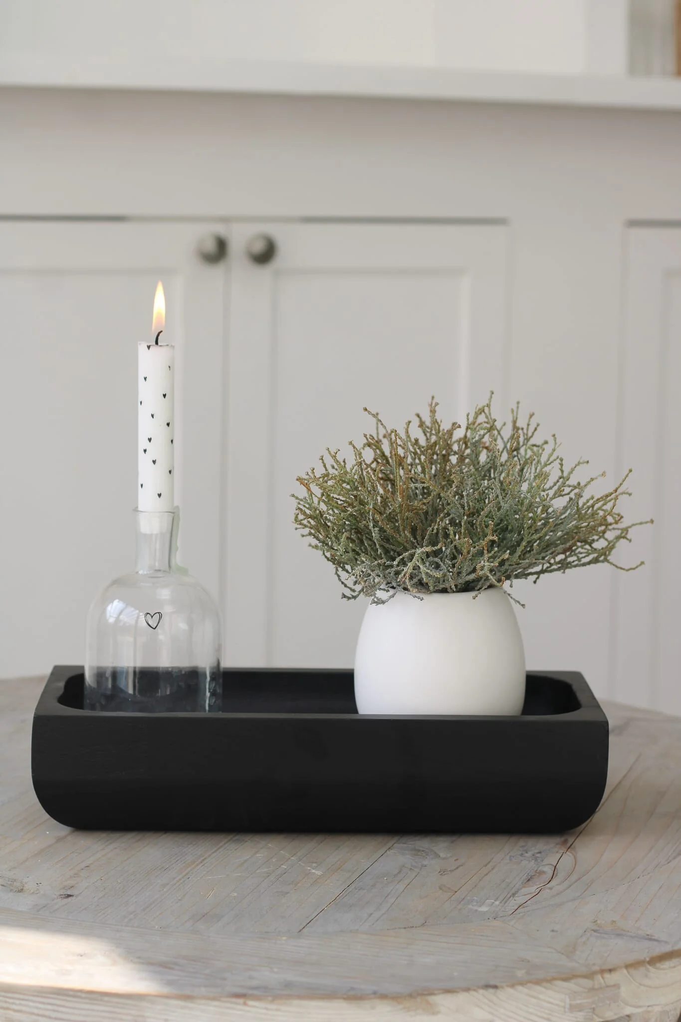 Small Paulownia Tray-Black