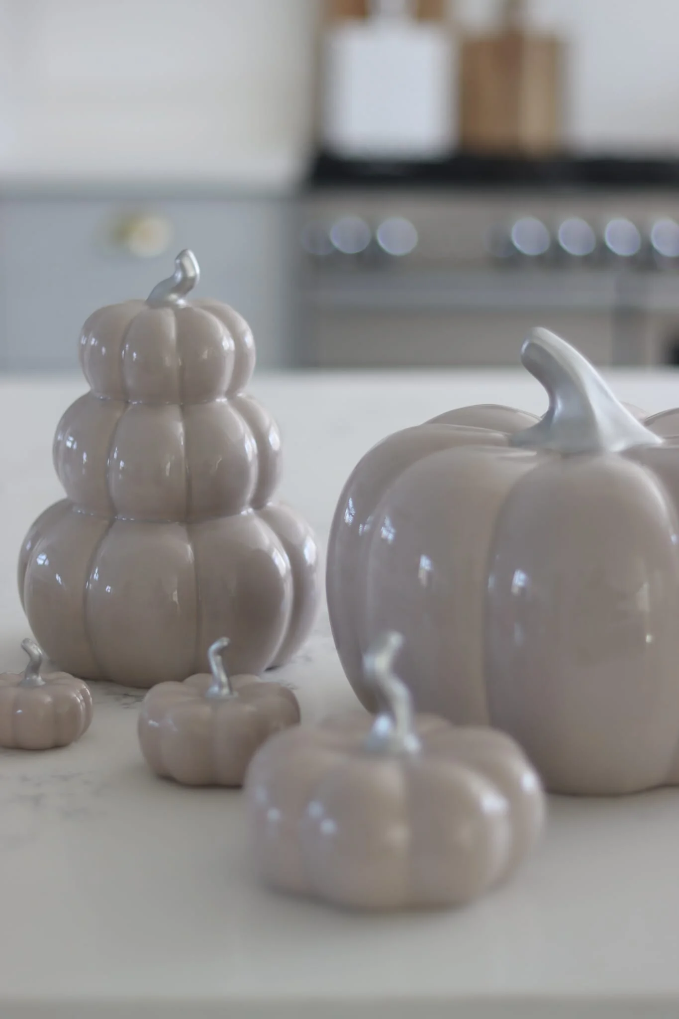 Stacked Ceramic Pumpkin - Autumn