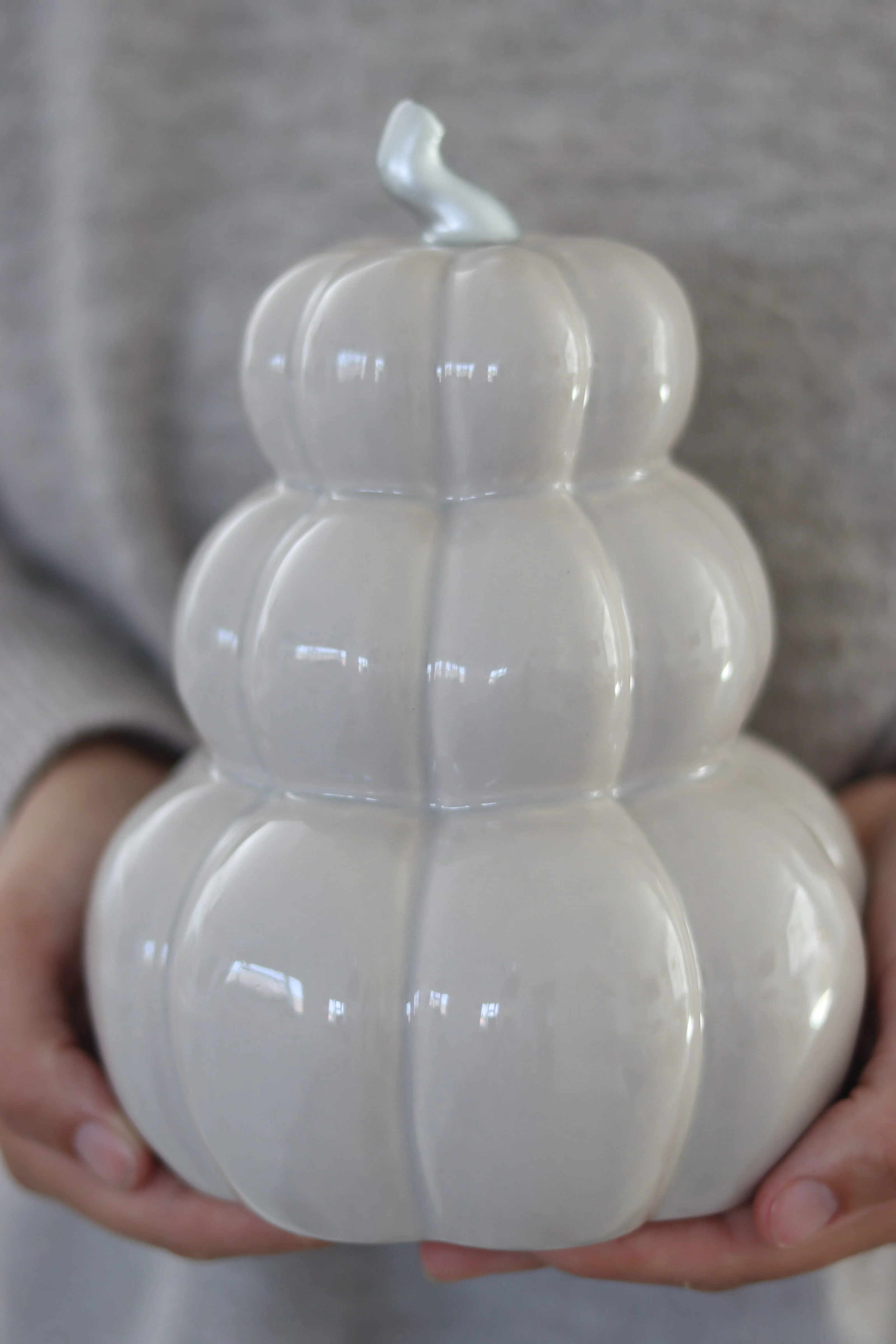 Stacked Ceramic Pumpkin - Autumn - Image 3