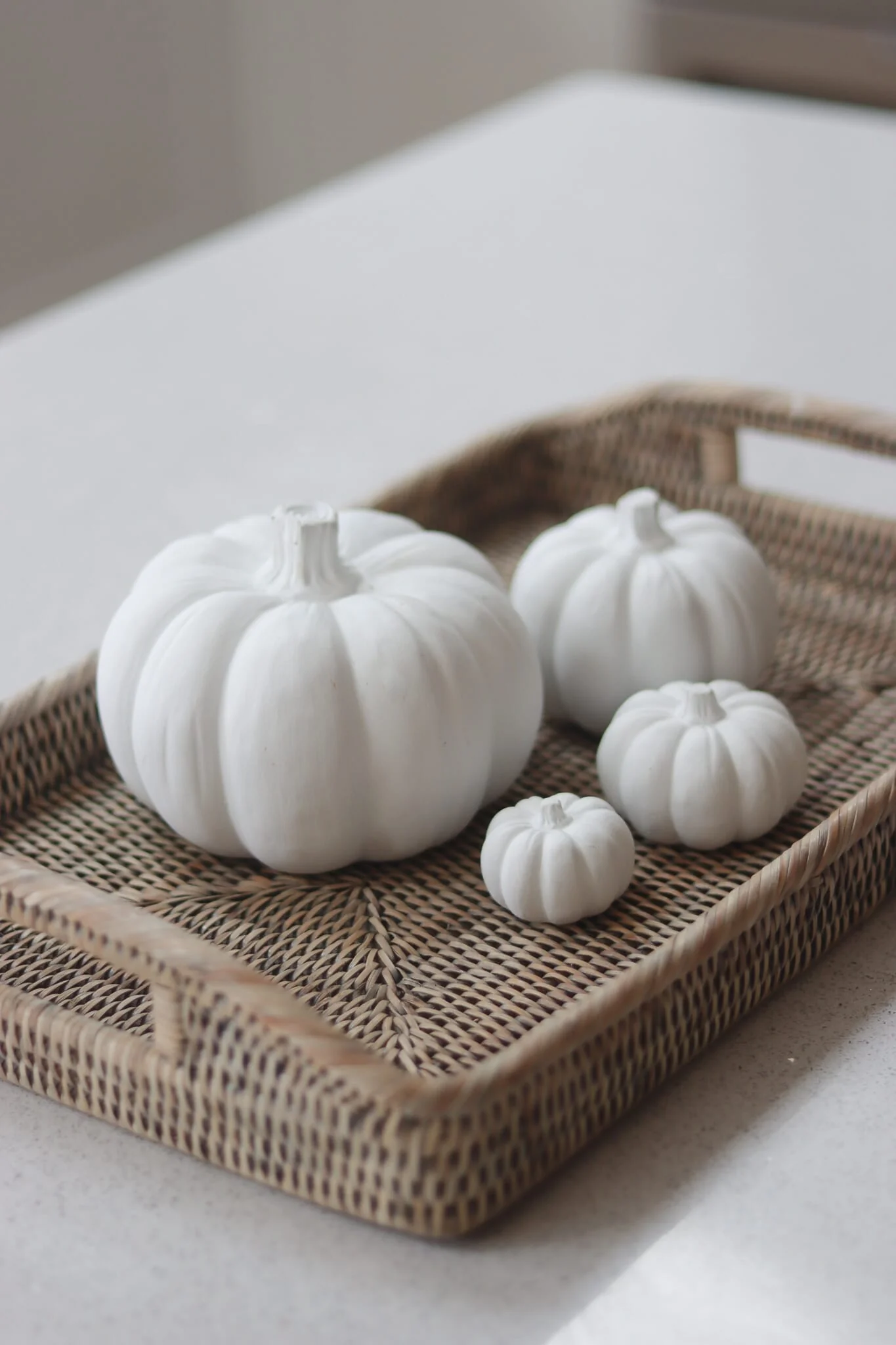 Stone Resin Pumpkin Family - White - Image 2