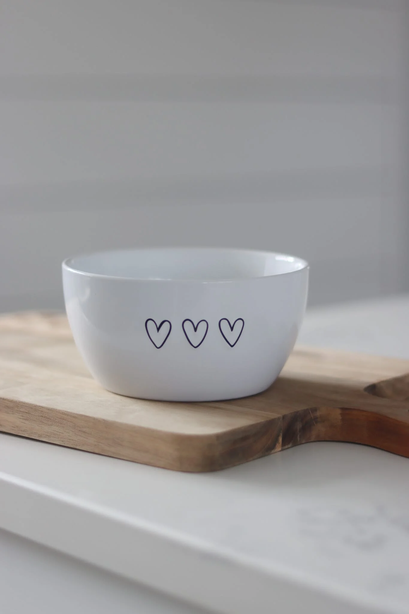 Ceramic Bowl - Black 3 Hearts - Image 3