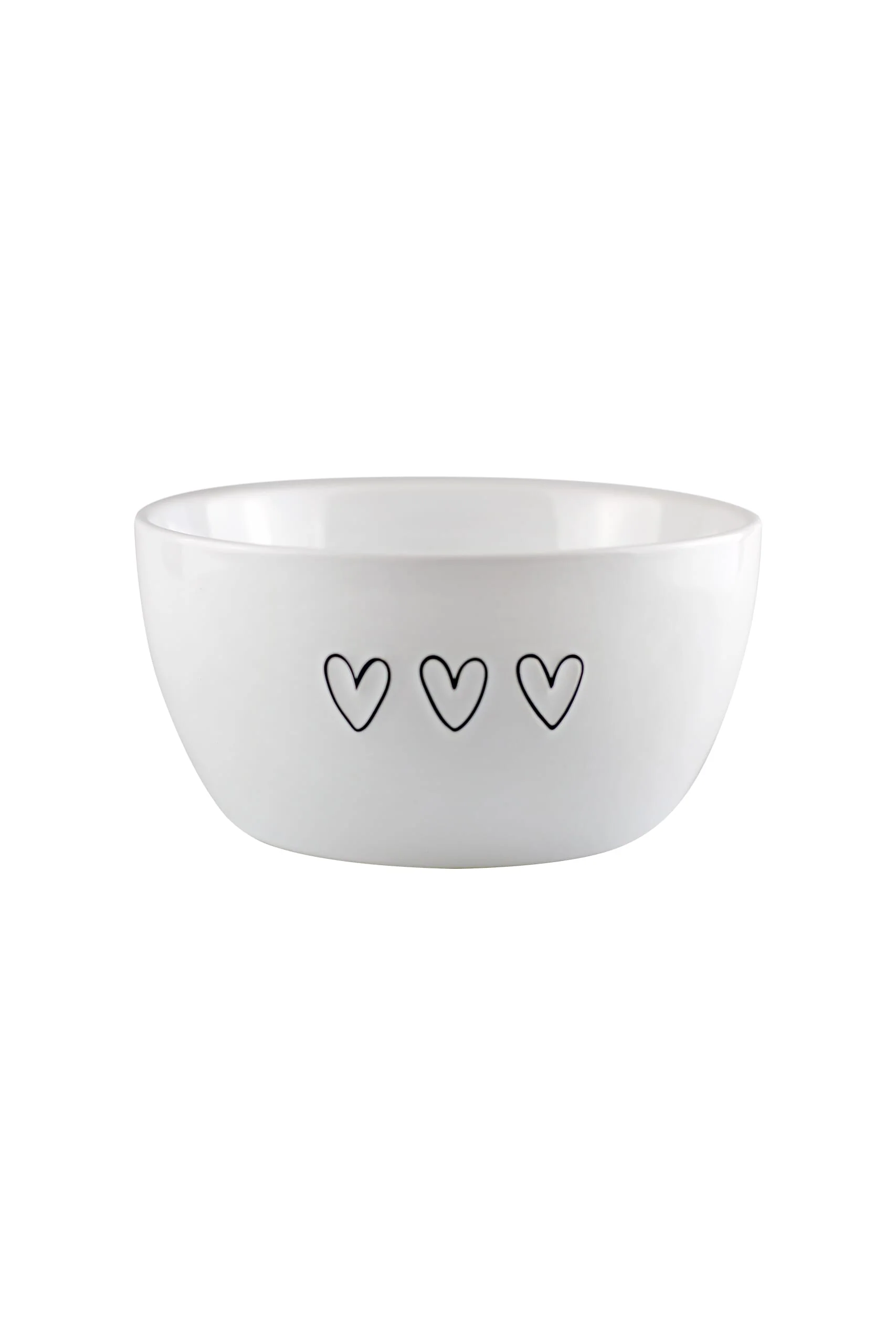 Ceramic Bowl - Black 3 Hearts - Image 6