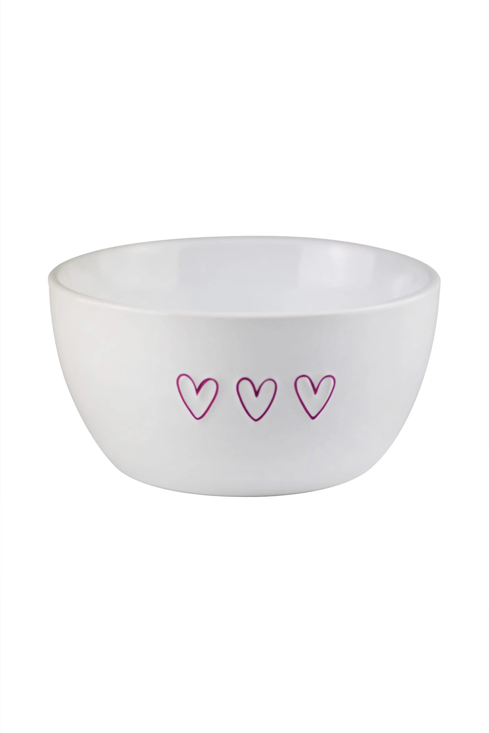 Ceramic Bowl - Pink 3 Hearts - Image 4