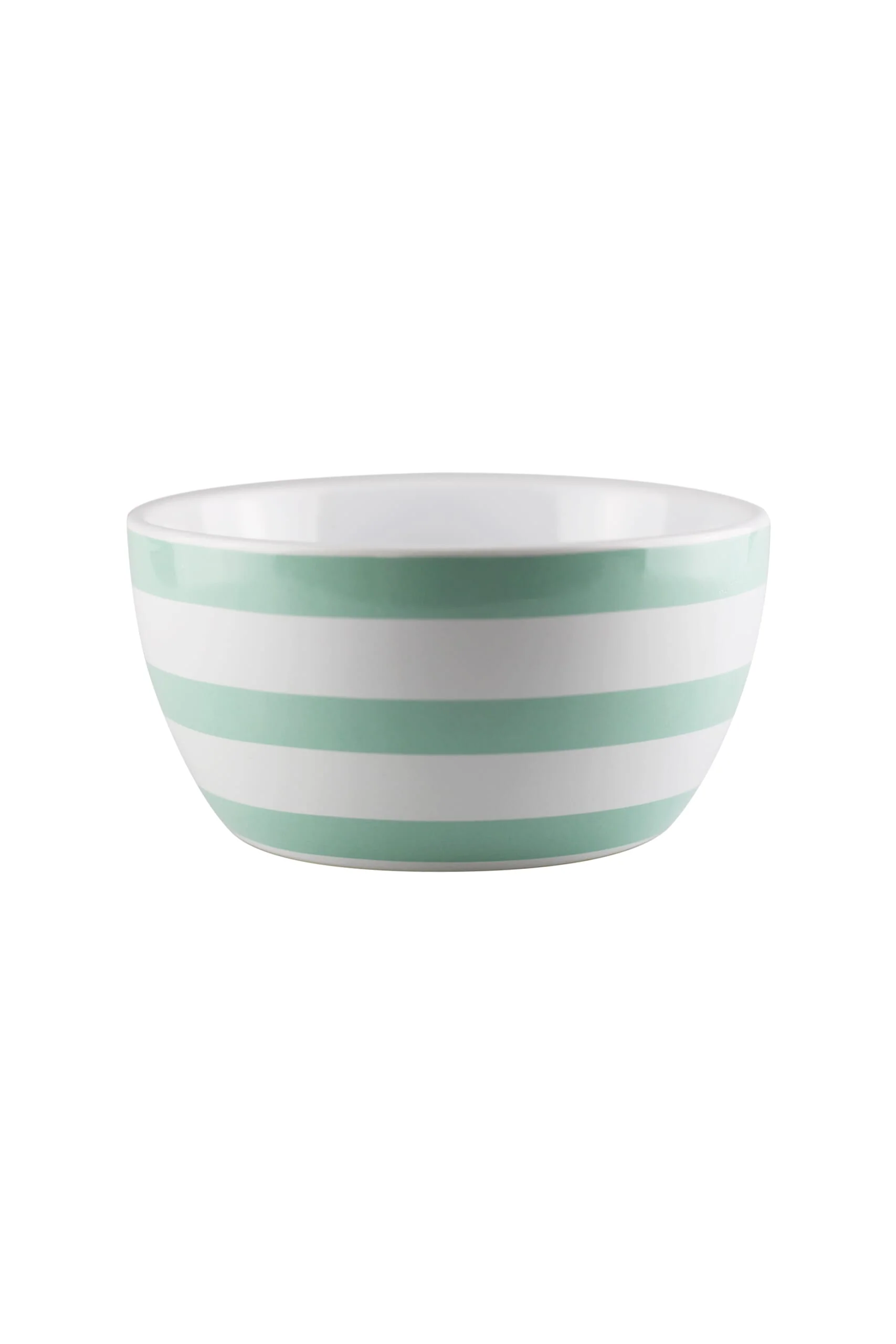 Ceramic Bowl - Green Stripes