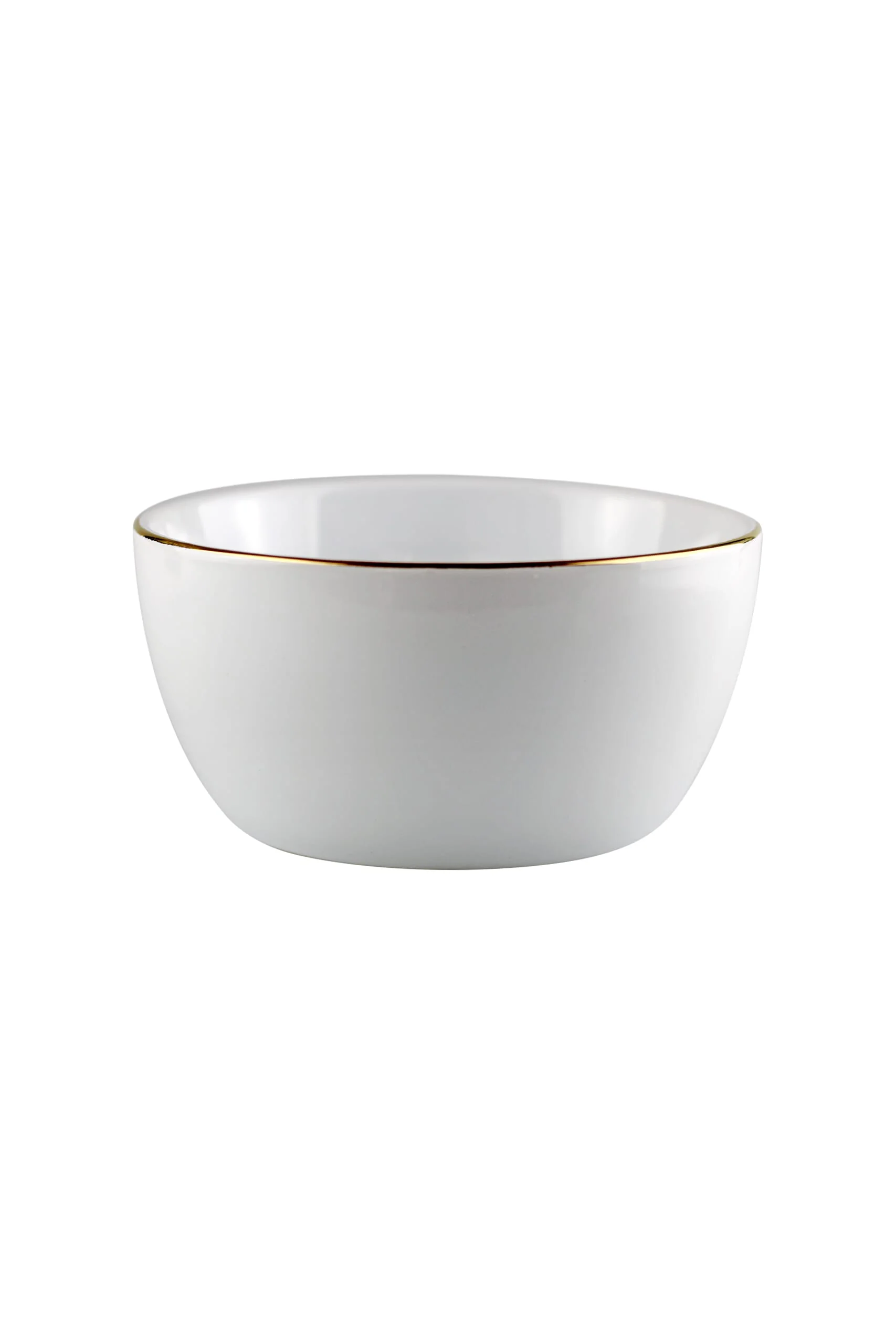 Ceramic Bowls - White Gold Trim