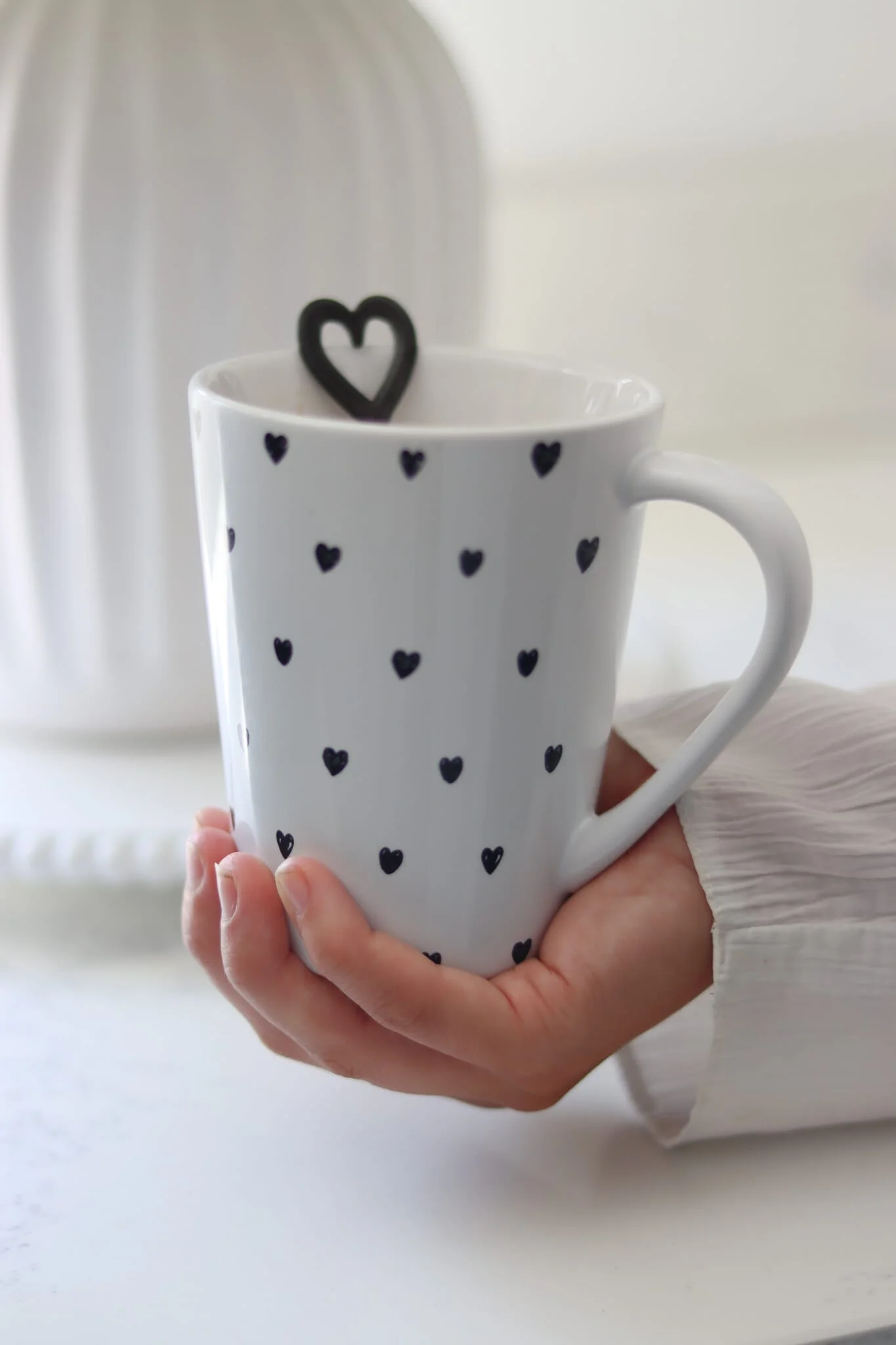 Tall Stoneware Mug - MultiHearts - Image 2