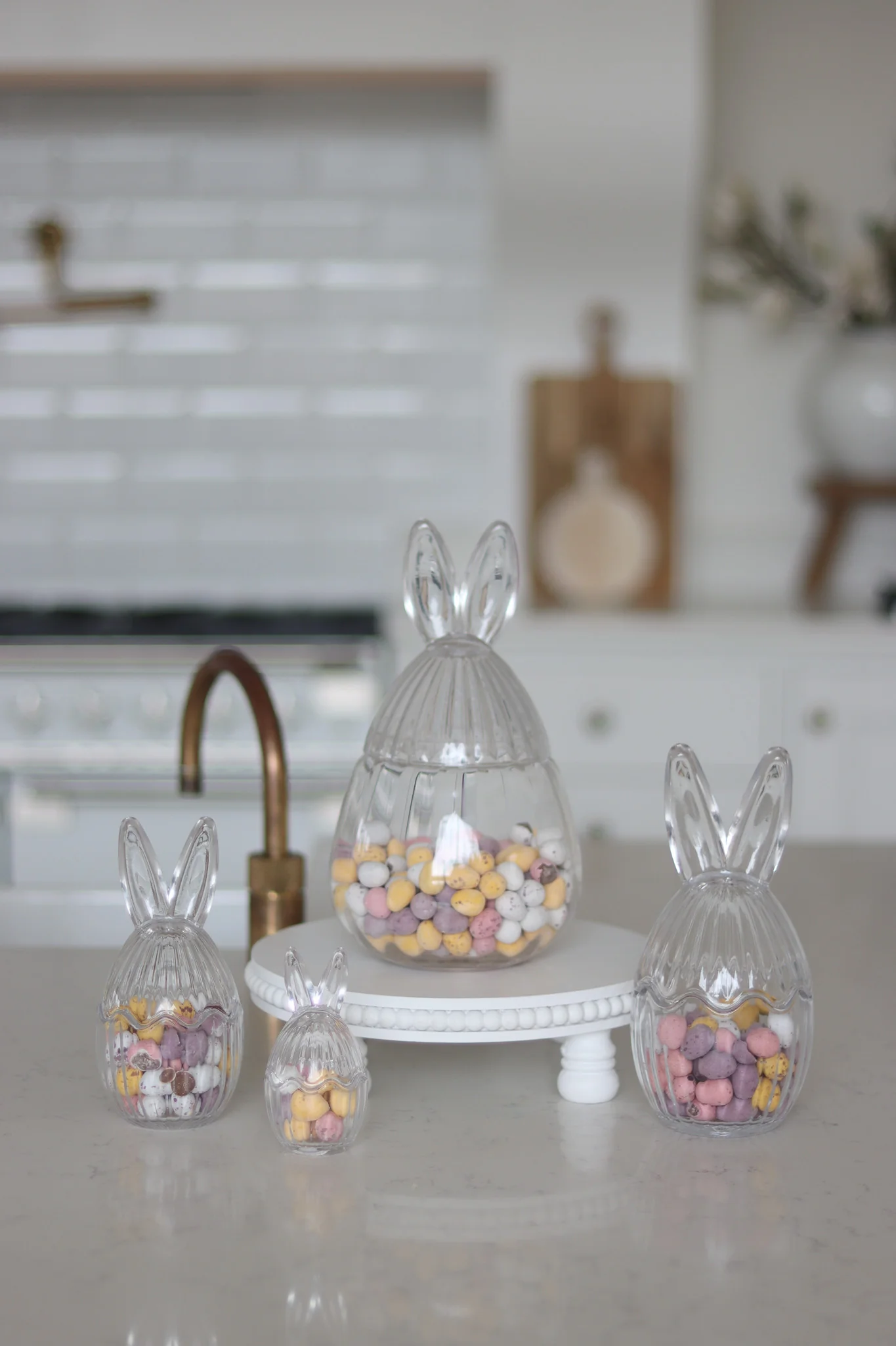 Glass Bunny Jar & Stand Bundle