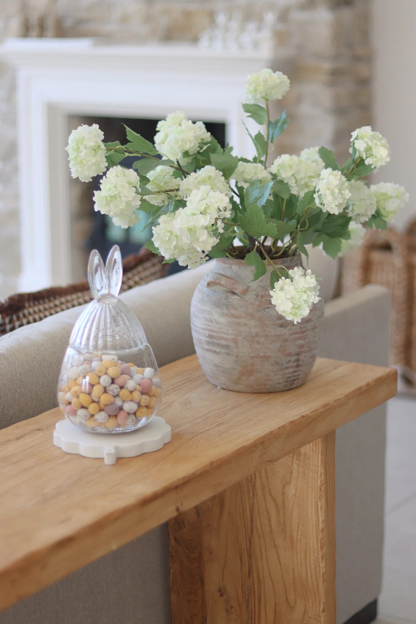 XL Glass Bunny Jar - Fluted
