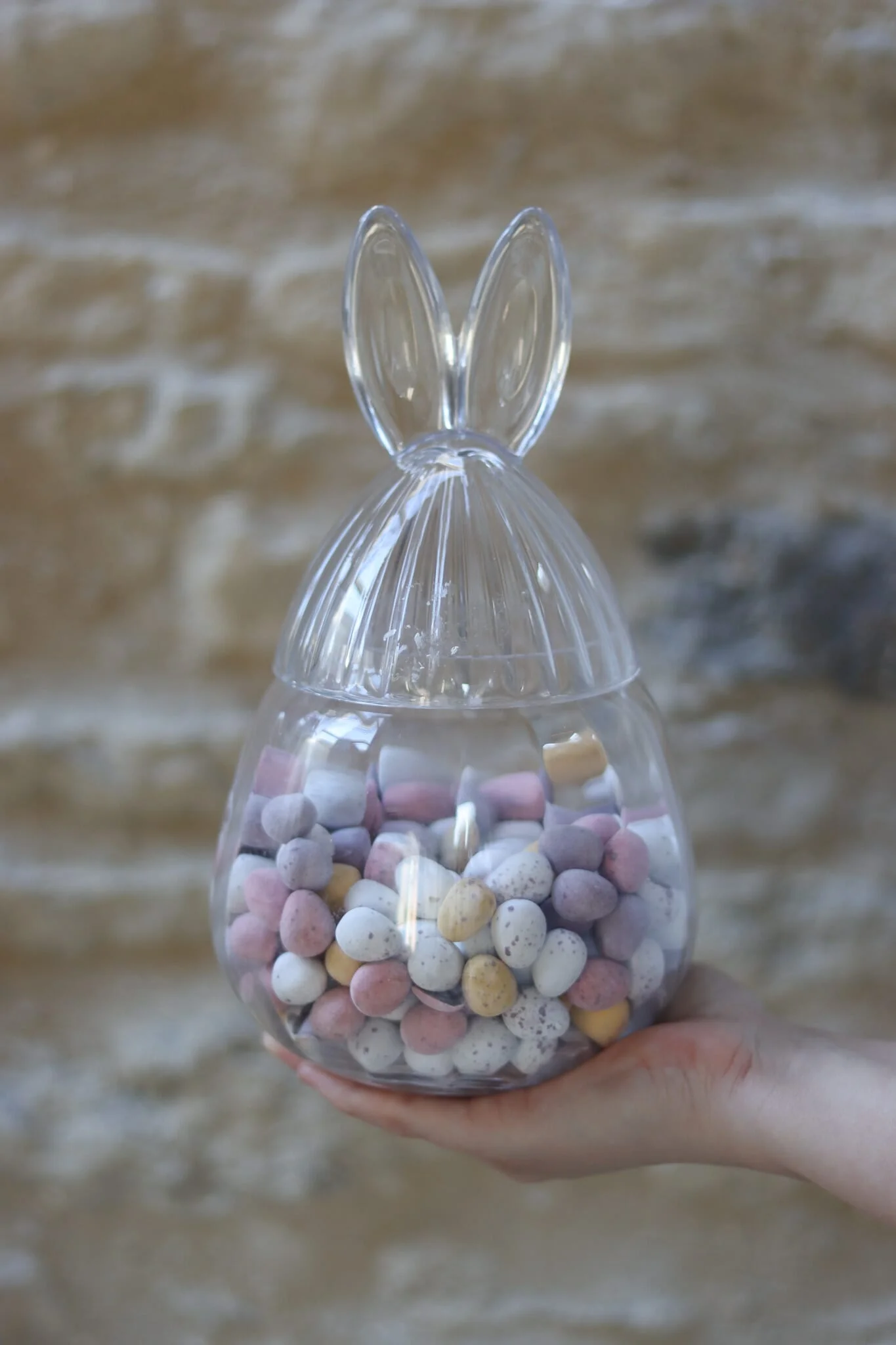 XL Glass Bunny Jar - Fluted - Image 2